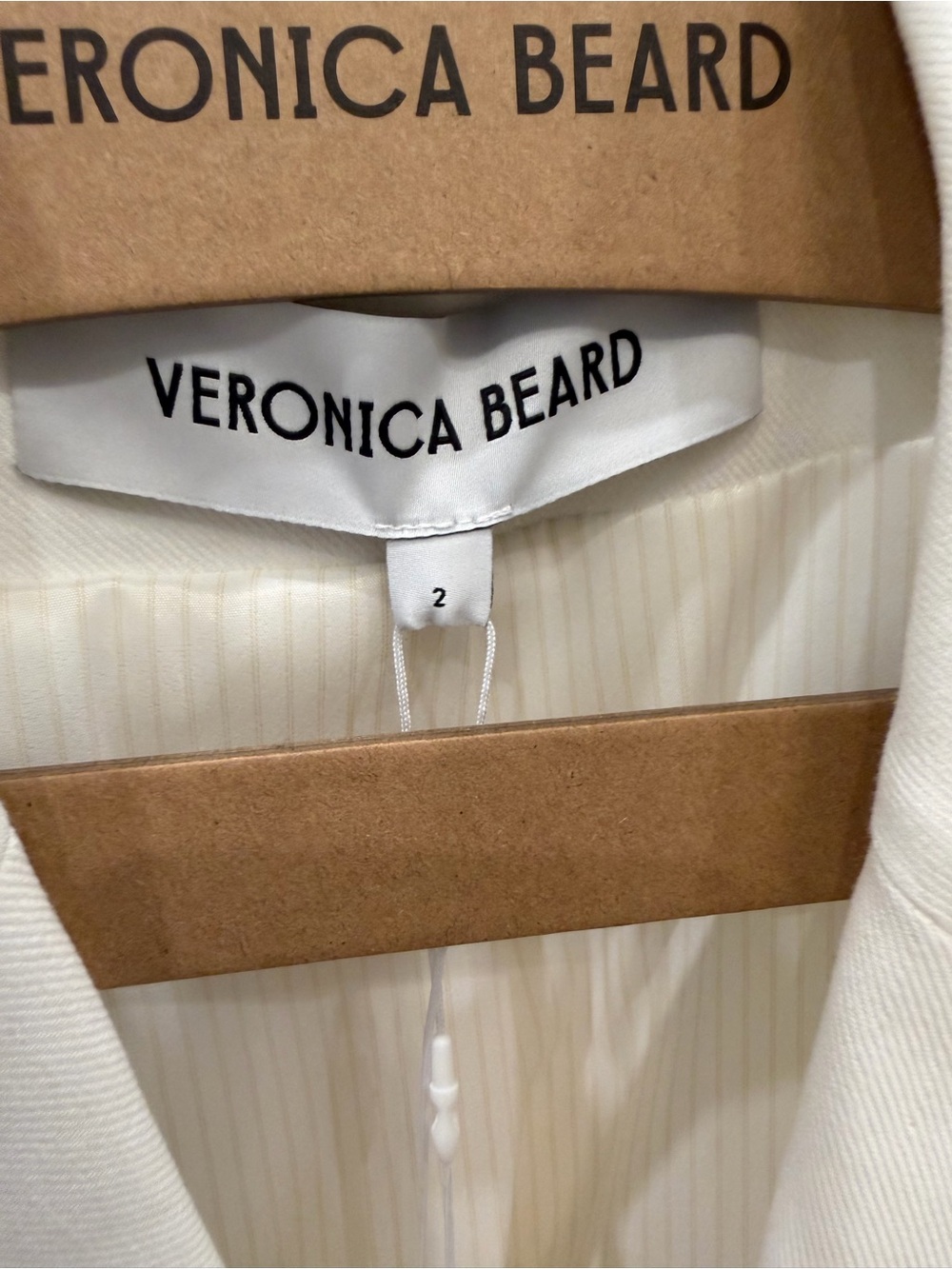 NEW WITH TAGS: Veronica Beard Cream Dale Dickey Blazer Jacket - Size 2 - Picture 4 of 12